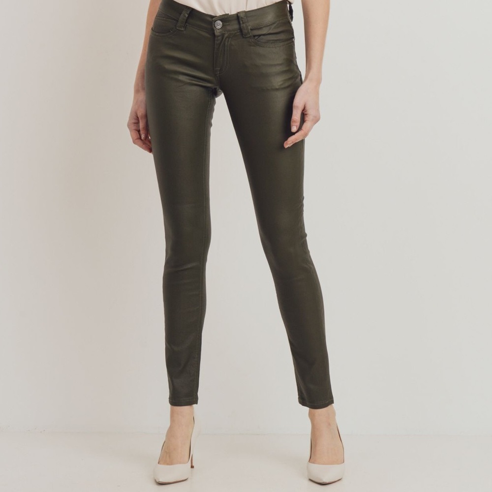 NWT💝 Sarina Skinny Coat Green Denim Pants